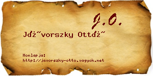 Jávorszky Ottó névjegykártya